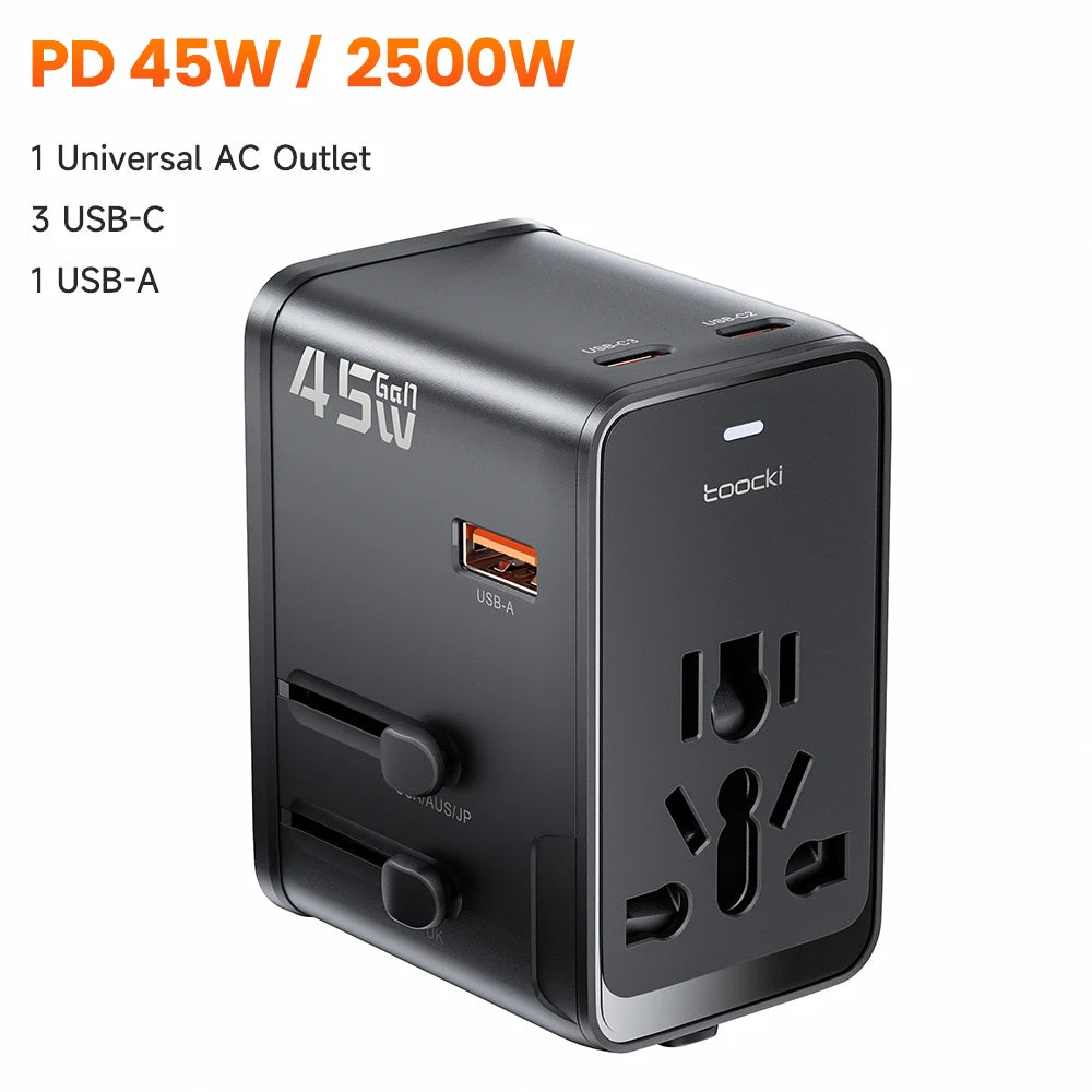 Premium 45W GaN Universal Travel Adapter