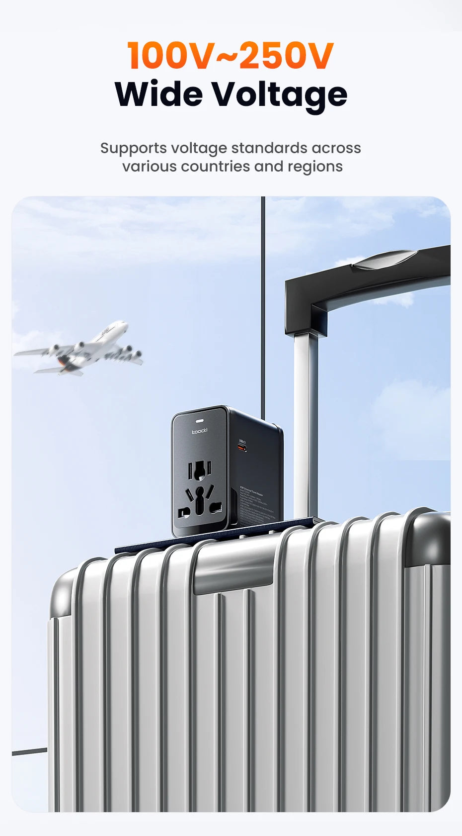 Premium 45W GaN Universal Travel Adapter